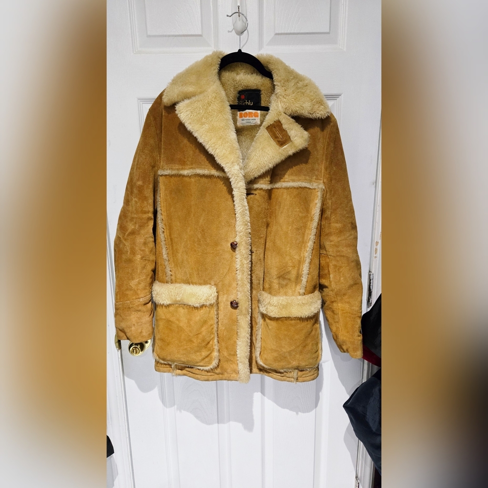Tan Suede and Shearling Jacket